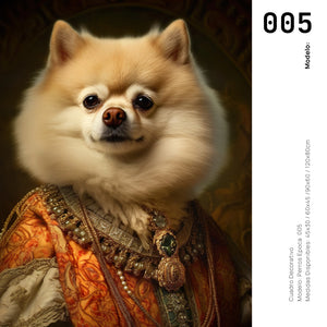 Cuadro Decorativo Perros Epoca 005 - Pomerania Aristocrata