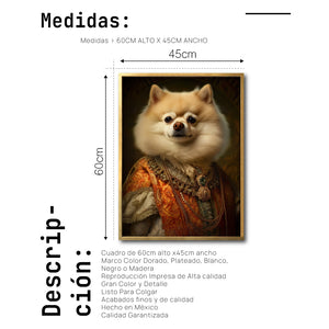 Cuadro Decorativo Perros Epoca 005 - Pomerania Aristocrata