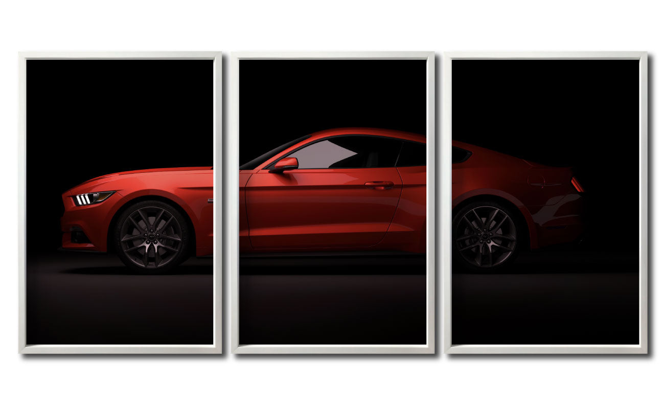 Set de Cuadros Decorativos Vehículos 006 - Carro Ford Mustang