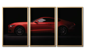 Set de Cuadros Decorativos Vehículos 006 - Carro Ford Mustang