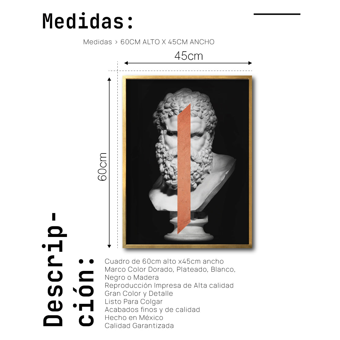 Cuadro Decorativo Esculturas 006 Hércules