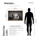 Cargar imagen en el visor de la galería, Cuadro Decorativo Fauna 007 - Hipopótamos Blanco y Negro
