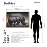Cargar imagen en el visor de la galería, Cuadro Decorativo Fauna 006 - Rinocerontes Blanco y Negro
