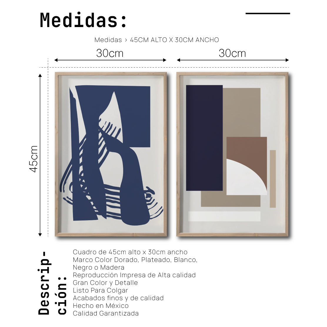 Set Cuadros Decorativos Abstract Colors 007 - Para Recámara