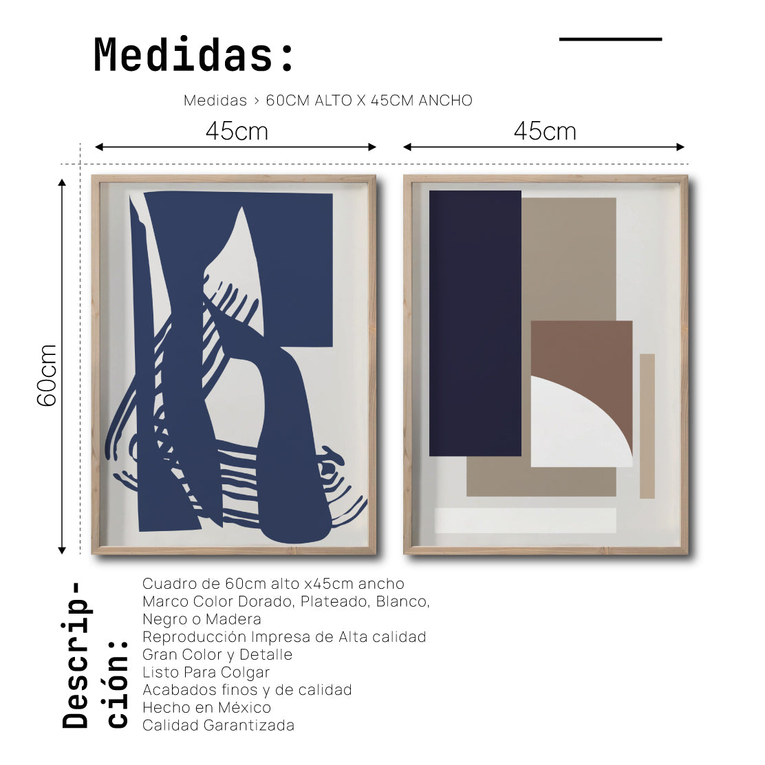 Set Cuadros Decorativos Abstract Colors 007 - Para Recámara