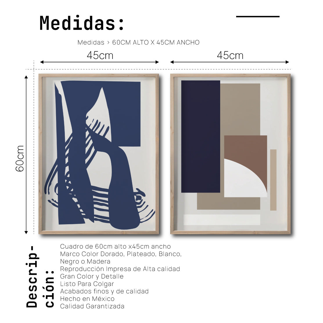 Set Cuadros Decorativos Abstract Colors 007 - Para Recámara