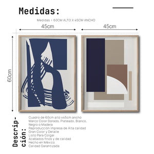 Set Cuadros Decorativos Abstract Colors 007 - Para Recámara
