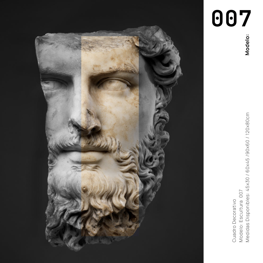 Cuadro Decorativo Esculturas 007 - Para Credenza
