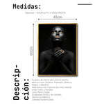 Cargar imagen en el visor de la galería, Cuadro Decorativo Black Woman 007 - Mujer Negra Africana con Dorado
