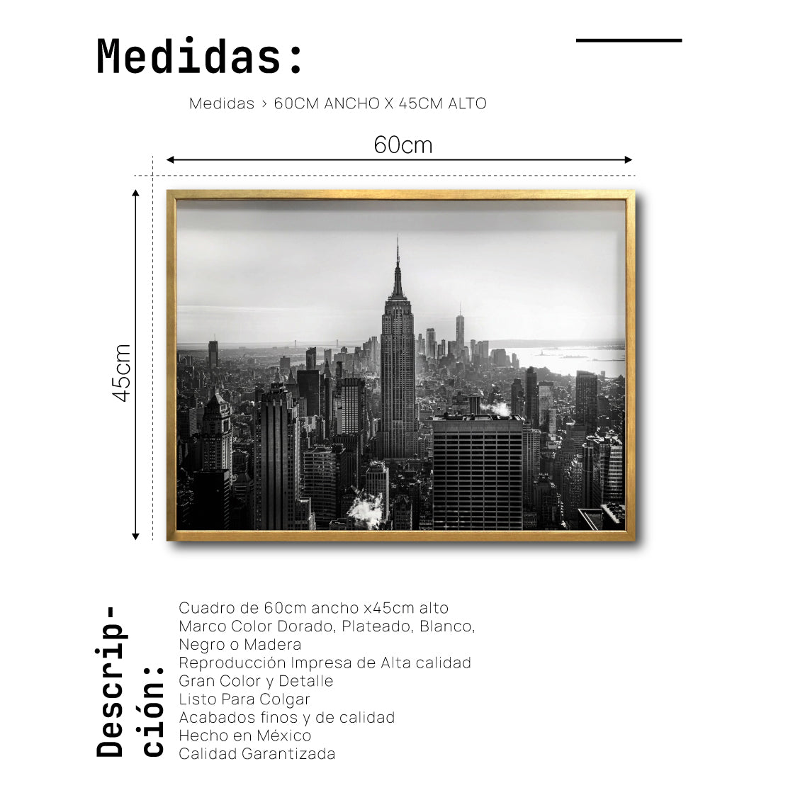 Cuadro Decorativo NY 007 - Empire State New York