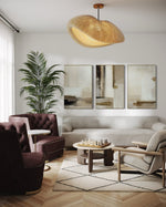 Cargar imagen en el visor de la galería, Set Cuadros Decorativos Abstracto Negro Arena 2 - 209 - Triptico Moderno y Elegante Arte Minimalista en Tonos Neutros
