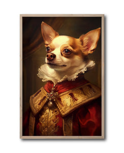 Cuadro Decorativo Perros Epoca 007 - Chihuahua Aristócrata