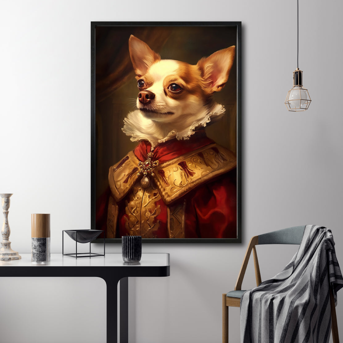 Cuadro Decorativo Perros Epoca 007 - Chihuahua Aristócrata