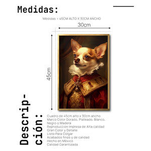 Cuadro Decorativo Perros Epoca 007 - Chihuahua Aristócrata