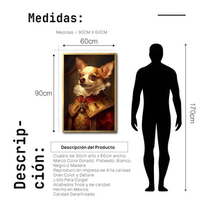 Cuadro Decorativo Perros Epoca 007 - Chihuahua Aristócrata