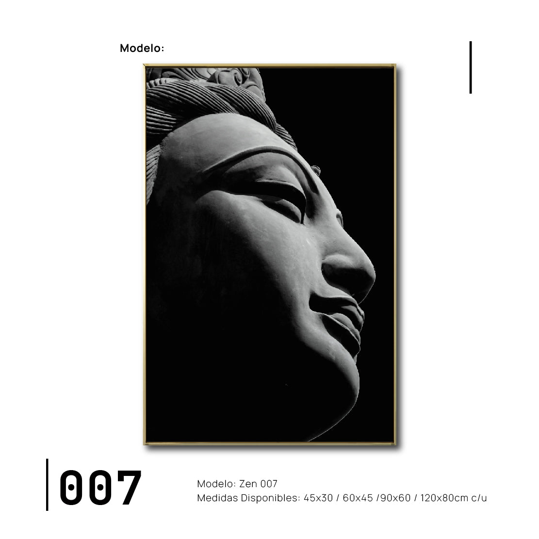 Cuadro Decorativo - Zen 007 - Cara de Buda