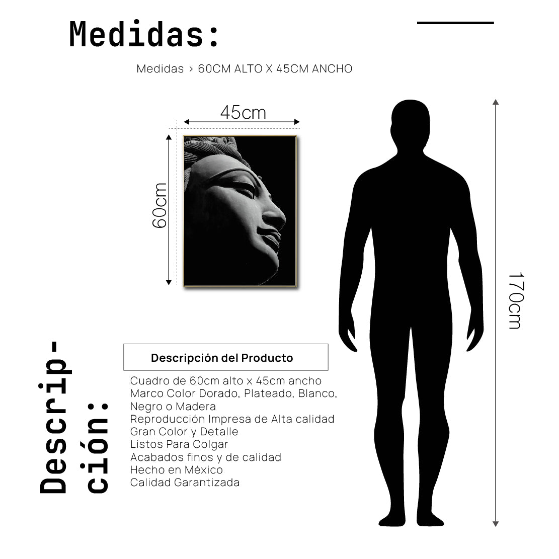 Cuadro Decorativo - Zen 007 - Cara de Buda