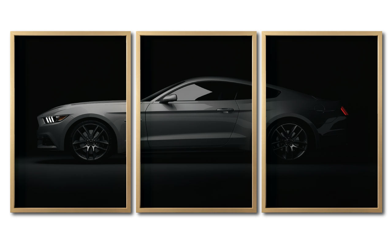 Set de Cuadros Decorativos Vehículos 008 - Carro Ford Mustang