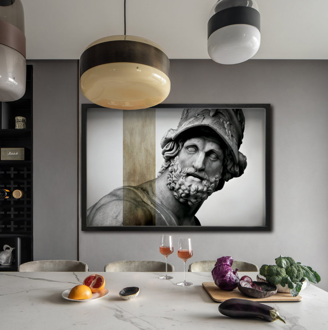 Cuadro Decorativo Esculturas 008 Menelao para Comedor