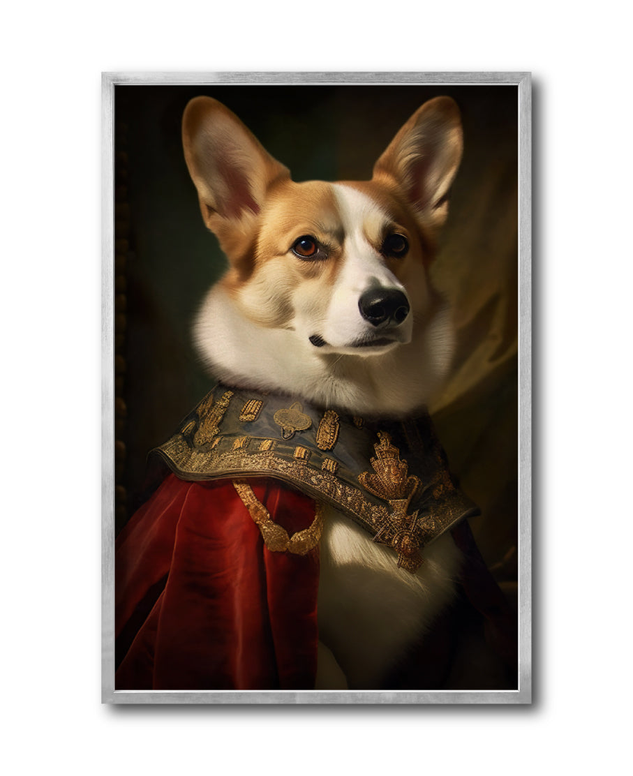 Cuadro Decorativo Perros Epoca 008 - Corgi Aristocrata