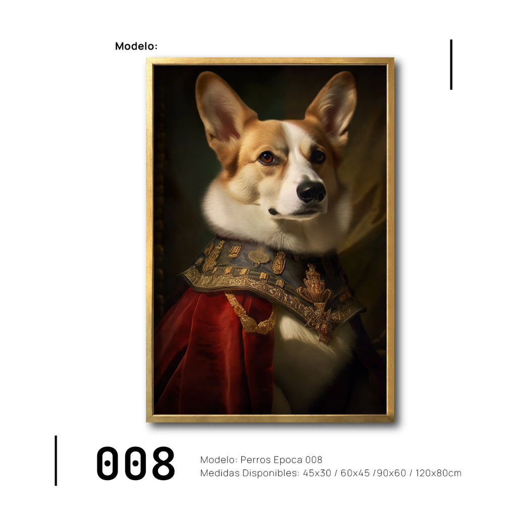 Cuadros decorativos Canvas Perros Época para sala Animales Clásicos, moderno, cuerpo de humano, antropomórficos. Corgi