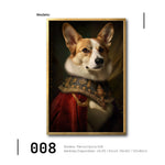 Cargar imagen en el visor de la galería, Cuadros decorativos Canvas Perros Época para sala Animales Clásicos, moderno, cuerpo de humano, antropomórficos. Corgi
