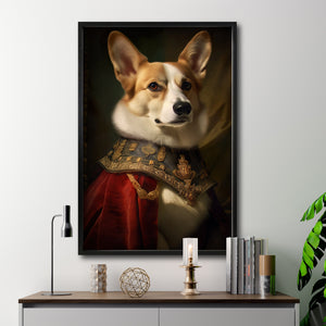 Cuadro Decorativo Perros Epoca 008 - Corgi Aristocrata