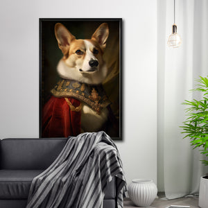 Cuadro Decorativo Perros Epoca 008 - Corgi Aristocrata