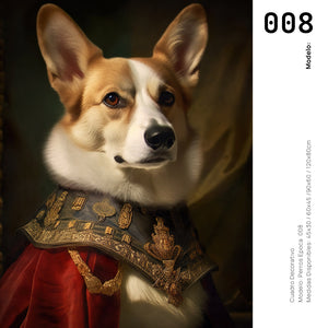 Cuadro Decorativo Perros Epoca 008 - Corgi Aristocrata