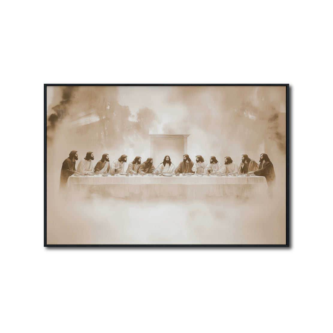 Cuadro Decorativo - Religión 008 - La Última Cena, Arte Cristiano Abstracto, Jesús y sus discípulos.