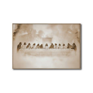 Cuadro Decorativo - Religión 008 - La Última Cena, Arte Cristiano Abstracto, Jesús y sus discípulos.