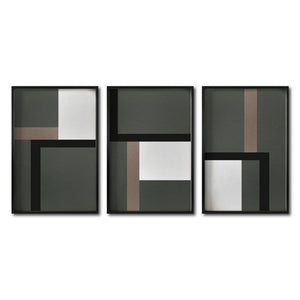 Set Cuadros Decorativos Abstract Colors 009 - Para Recámara
