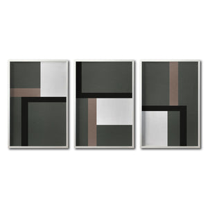 Set Cuadros Decorativos Abstract Colors 009 - Para Sala