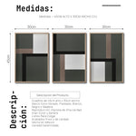 Cargar imagen en el visor de la galería, Set 3 Cuadros Decorativos Abstract Colors 009 - Para Credenza
