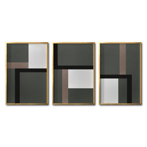Set Cuadros Decorativos Abstract Colors 009 - Para Sala