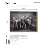 Cargar imagen en el visor de la galería, Cuadro Decorativo Fauna 009 - Familia Elefantes Blanco y Negro
