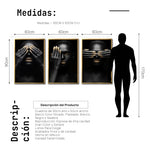 Cargar imagen en el visor de la galería, Set 3 Cuadros Decorativos Black Woman 009 - Mujer Negra Africana con Dorado
