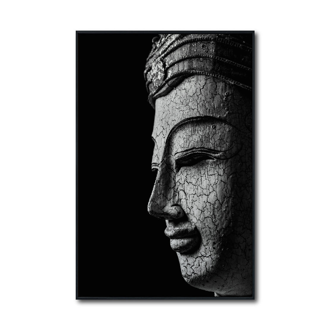 Cuadro Decorativo - Zen 009 - Buda en Meditación - Fondo Negro