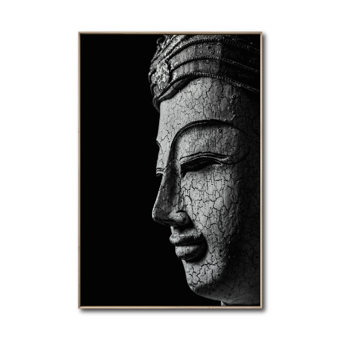Cuadro Decorativo - Zen 009 - Buda en Meditación - Fondo Negro