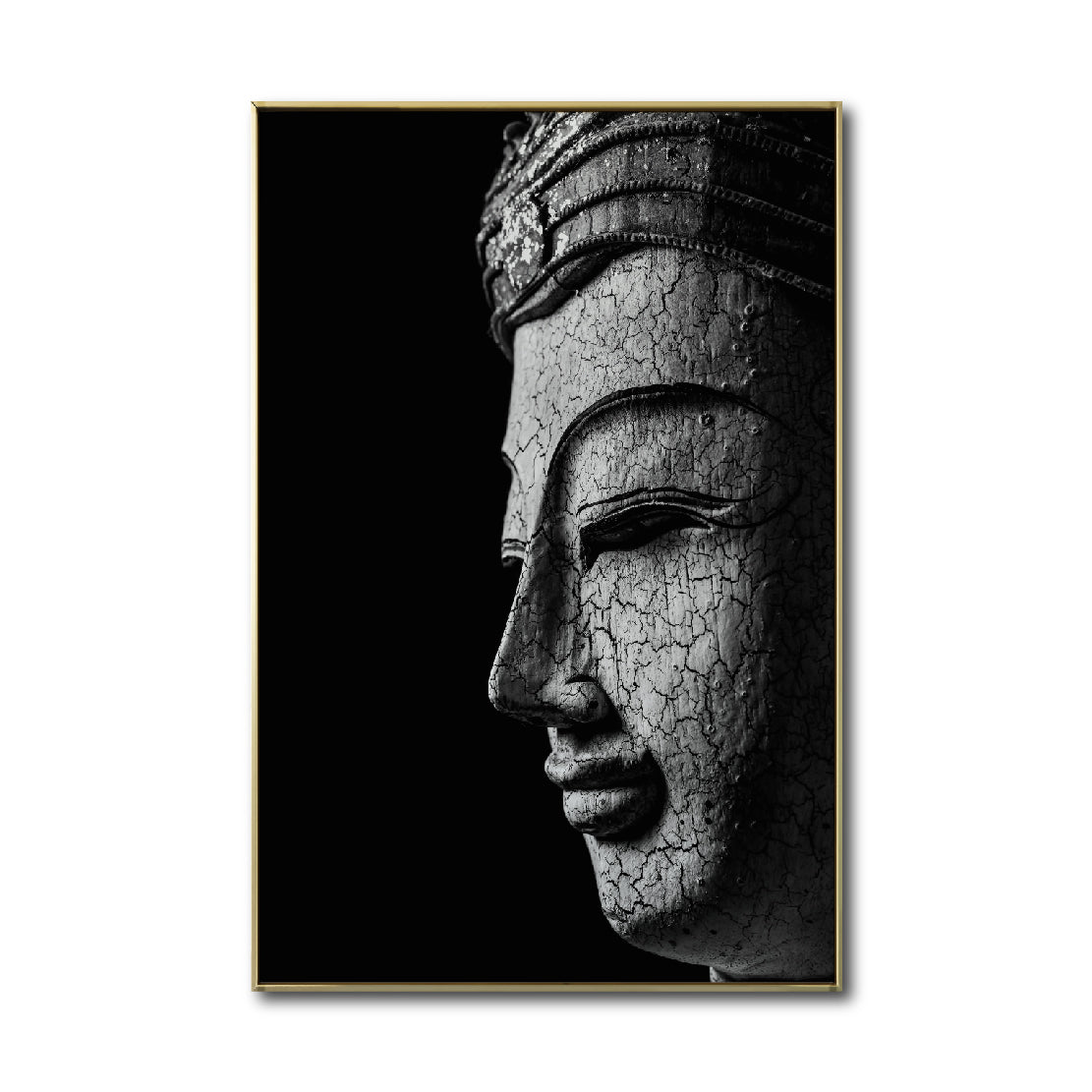 Cuadro Decorativo - Zen 009 - Buda en Meditación - Fondo Negro