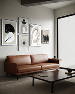 Cargar imagen en el visor de la galería, Set Cuadros Decorativos Abstracto Negro Arena 2 - 226A - 5piezas Arte Moderno Estilo Nordico Boho Tonos Neutros
