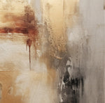 Cargar imagen en el visor de la galería, Set Cuadros Decorativos Abstracto Negro Arena 2 - 280 - Diptico Moderno y Elegante Arte Estilo Boho en Beige y Dorado Oro

