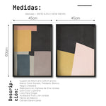Cargar imagen en el visor de la galería, Set 2 Cuadros Decorativos Abstract Colors 010 - Para Estudio
