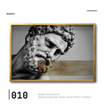 Cargar imagen en el visor de la galería, Venta de cuadro decorativo Canvas de Escultura online para tu recámara , Hércules, blanco y negro.
