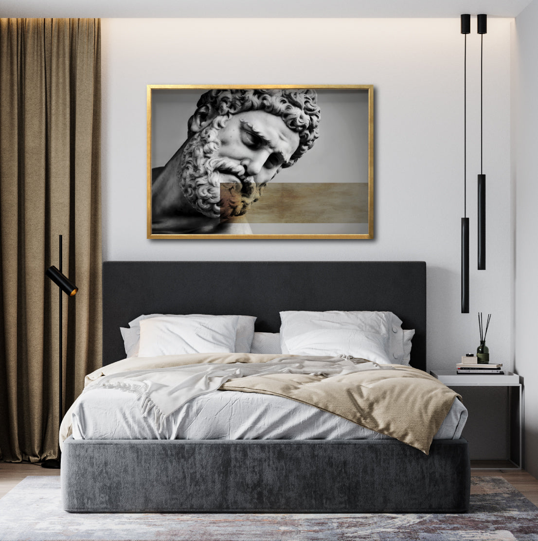 Cuadro Decorativo Escultura 010 Hércules para Recámara