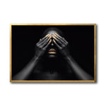 Cargar imagen en el visor de la galería, Cuadro Decorativo Black Woman 010 - - Mujer Negra Africana con Dorado
