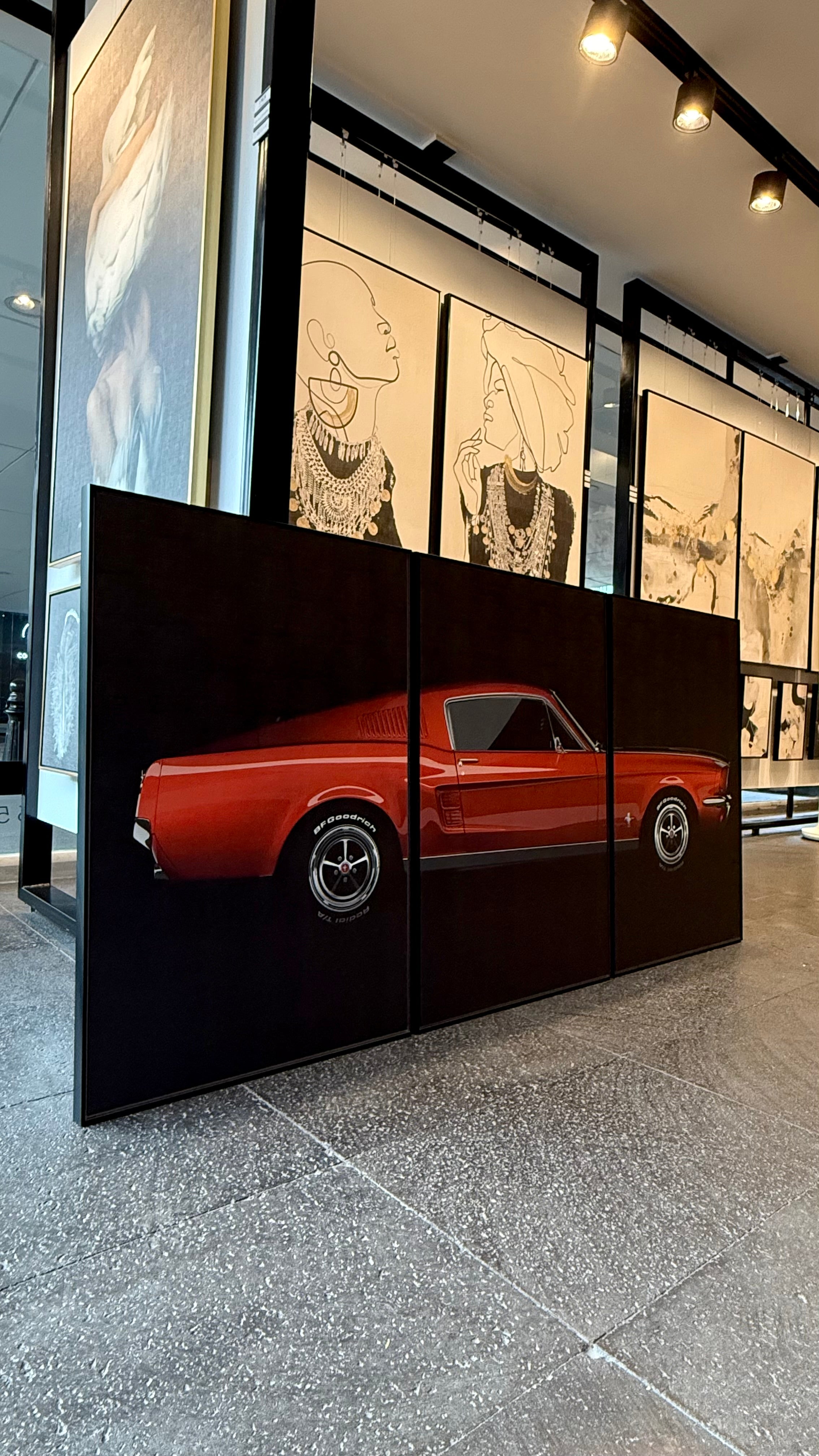 Set de Cuadros Decorativos Vehículos 011 -Auto Clásico Ford Mustang