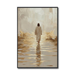 Cargar imagen en el visor de la galería, Cuadro Decorativo - Religión 010 - Arte Cristiano Abstracto, Jesús caminando sobre Agua.
