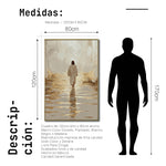 Cargar imagen en el visor de la galería, Cuadro Decorativo - Religión 010 - Arte Cristiano Abstracto, Jesús caminando sobre Agua.
