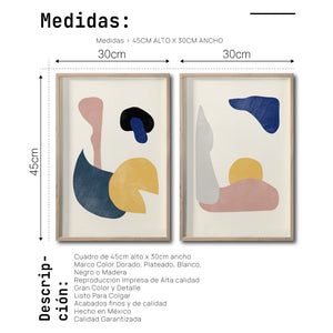 Set Cuadros Decorativos Abstract Colors 011 - Para Sala